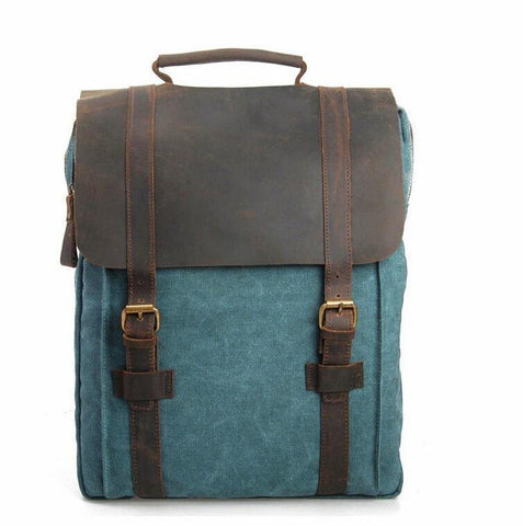 Artisanal Bags Dark Cyan Copy of Bike Canvas Backpack