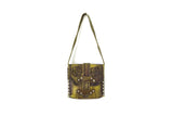 Artisanal Bags Yellow Embroidered Leather Shoulder Bag - Multiple Colors